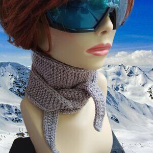 Sophie scarf, Neck scarf small scarf, spring/autumn scarf Knitted Handmade Scarf